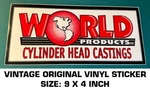 World Products Cylinder Head Castings - Vintage Original Vinyl Decal Sticker. Fixed Price $9.48.