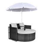 Garden Sofa With Cushion Poly Rattan Outdoor Furniture Modern Design Vidaxl. Fixed Price $348.99.