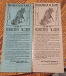 2 Antique Broadsides / Circulars Fleetwood Pa Perfection Washer Washing Machine. Fixed Price $60.00.