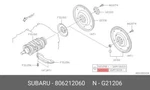 Genuine Oe Ball Bearing 12X32X10 806212060 For Subaru 80621-2060. Fixed Price $9.13.
