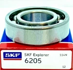 New Skf 6205 Deep Groove Ball Bearing, Open Type, No Seals 25X52X15 Mm. Fixed Price $11.03.