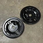 Porsche 356 Front Backing Plate Pair Drum Brake Left & Right Powder Coated. Fixed Price $265.00.