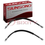 2 Pc Sunsong Front Brake Hydraulic Hoses For 1959 Studebaker 4E7D Vp. Fixed Price $32.30.