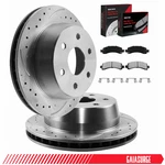 Rwd Rear Drilled Disc Rotors Brake Pads For Gmc Savana Avalanche Express 1500. Fixed Price $95.40.