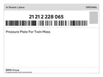 Genuine Bmw Pressure Plate For Twin Mass 21-21-2-228-065 New. Fixed Price $362.17.